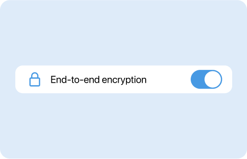 Setting up end-to-end encryption