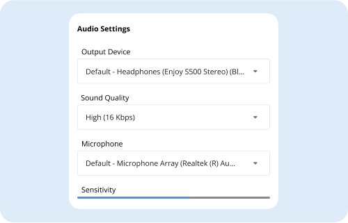 Setting up audio and video