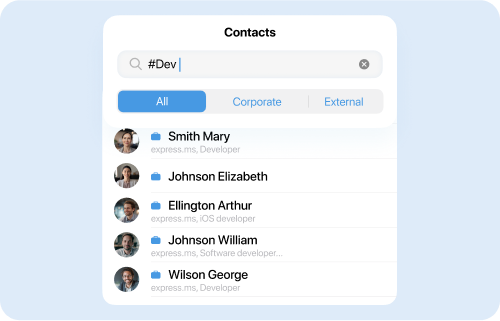 Search contacts