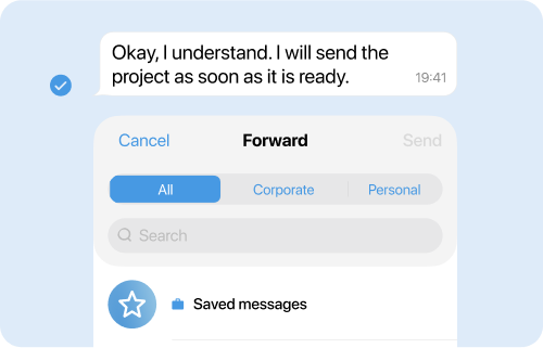 Functions and features of the eXpress messenger