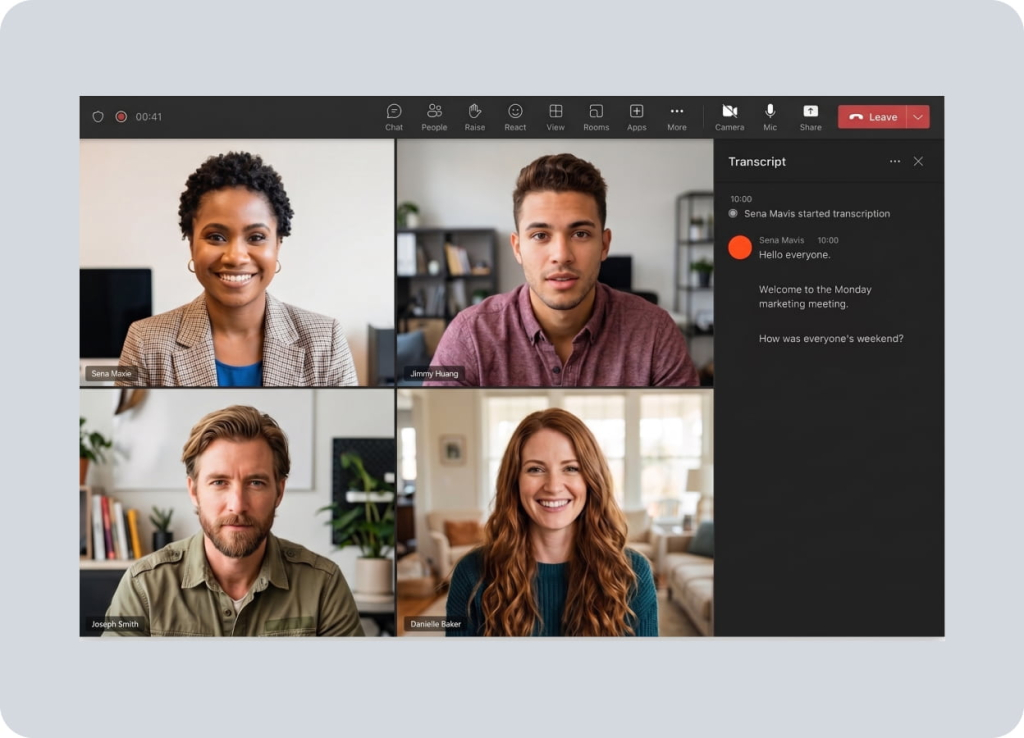 Microsoft Teams интерфейс Microsoft Teams интерфейс
